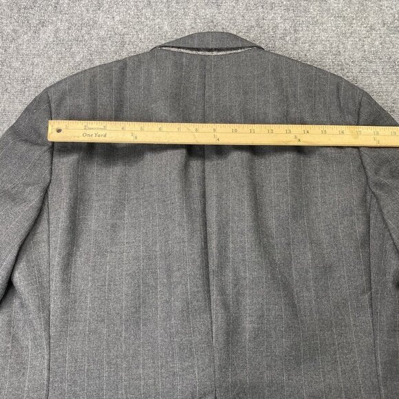 Vintage Donald Brooks Blazer Mens 44R Gray Pinstripe Wool ACWA Union USA 60s 70s - Picture 7 of 15